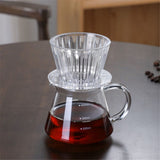 Coffee Dripper , Slow Brewing Coffee Pour Over for Cafe, Travel, Home&Offices, Single Cup Coffee Pour Over (Transparent)Excluding pots
