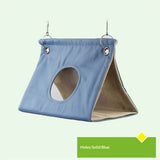 Parrot Hanging Nest House Parrot Hideaway Cave Bed Tent Cozy Snuggle Sleeping Hut Bird Hanging Hammock for Parakeets,  Cockatoo, Amazon Parrots, Cockatiels.(Blue M)