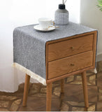Bedside Table Cover - Coffee Table Cover with Tassel Top, Bedside Table Bedside Bedroom Bedside Living Room Small Tablecloth  Furniture（40*70cm） In Australia - Darrahopens