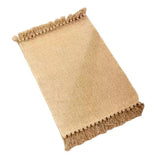 Small Bathroom Rug,Hand-Woven Low Profile Front Entryway Rug,  Cotton Reversible Washable Kitchen Mat Modern Farmhouse Carpet （Hemp yellow 40 * 70cm） In Australia - Darrahopens