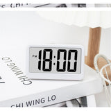 LED minimalist ultra-thin clock, mini digital large screen display device, student alarm clock, desktop bedroom clock（white）