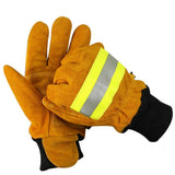 Firefighting gloves, fire-resistant and heat-insulating gloves for firefighting and rescue, thick cowhide, warm and durable, scratch resistant, stab resistant and waterproof gloves