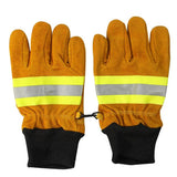 Firefighting gloves, fire-resistant and heat-insulating gloves for firefighting and rescue, thick cowhide, warm and durable, scratch resistant, stab resistant and waterproof gloves