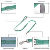 Waterproof Dog Leash,Durable Odor-Proof Dog Leashes with Strong Metal Hooks Fits Small Medium or Large Dogs （green M） In Australia - Darrahopens