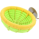 Handmade cotton rope bird breeding nest hatching house parrot nest cage buji parrot long tailed parrot canary love bird (yellow)