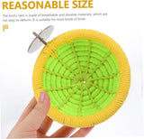 Handmade cotton rope bird breeding nest hatching house parrot nest cage buji parrot long tailed parrot canary love bird (yellow)