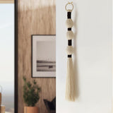 Wall Hanging Boho Wall Decor Small Sphericity Cotton Textile Tassel Hanging Fiber Yarn Art for Living Room Bedroom