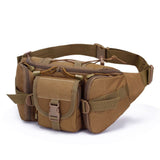 Waist Bag for Men Outdoor Waist Bag Daily Life Big Waist Bag Bicycle Camping Hiking Hunting Fishing（muddy color）