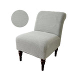 Armless Accent Chair Cover Knitted Stretch  Chair Couch  Removable Washable Furniture Protector Covers for Living Room Bedroom Hotel (Light Grey)