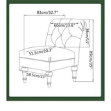 Armless Accent Chair Cover Knitted Stretch  Chair Couch  Removable Washable Furniture Protector Covers for Living Room Bedroom Hotel (Light Grey)
