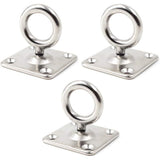 3pcs Stainless Steel Fixed Eye Plate Hooks for Ceiling and Wall Mounting Square Shaped Clip for Hammocks Heavy Duty Metal Suspension Hanger（6mm） In Australia - Darrahopens