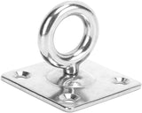 3pcs Stainless Steel Fixed Eye Plate Hooks for Ceiling and Wall Mounting Square Shaped Clip for Hammocks Heavy Duty Metal Suspension Hanger（6mm） In Australia - Darrahopens