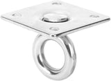 3pcs Stainless Steel Fixed Eye Plate Hooks for Ceiling and Wall Mounting Square Shaped Clip for Hammocks Heavy Duty Metal Suspension Hanger（6mm） In Australia - Darrahopens