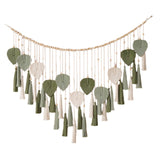 Wall Hanging Large  Leaves Tapestry Wall Hanging Decoration Boho Handmade Woven Leaf Feather Wall Art Decor for Nursery Bedroom Living Room Office Christmas Thanksgiving Decor 125x75cm