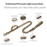Bungee Dog Leash Elastic Leads Rope with 2 Padded Control Handle for Medium and Small Dogs reflective leash