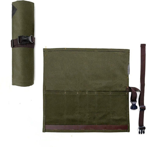 Chef’s Knife Roll Case, Waxed Canvas Cutlery Knives Holders Protectors, Home Kitchen Cooking Tools And Utensils Wrap Bag Wallet, Multi-Purpose Brush Roll Bag In Australia - Darrahopens
