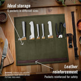 Chef’s Knife Roll Case, Waxed Canvas Cutlery Knives Holders Protectors, Home Kitchen Cooking Tools And Utensils Wrap Bag Wallet, Multi-Purpose Brush Roll Bag In Australia - Darrahopens