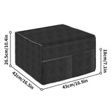 Toaster Oven Cover Heavy Duty Heat-Resistant Dust-proof Waterproof Cover Case Microwave oven, electric oven, dust cover, protective cover, heat insulation, waterproof, easy to clean(Black)