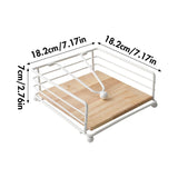 Napkin Holder for Table, Metal and Wood Napkin Holder, Standing Napkin Holders for Paper Napkins, for Kitchen Counter, Dining Table, (white)