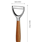 Premium 304 Stainless Steel Y-Shaped Potato Peelers with Ultra Sharp Blades, Heavy-Duty Fruit Peeler with Comfort Real Wood Handle,Durable Vegetable Peeler