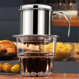 Coffee Maker Pot, Coffee Maker Dripper Filter Coffee Maker Stainless Steel Drip Pot Portable Press Cup Manual Infuser for Office Home Kitchen Camping(silver)