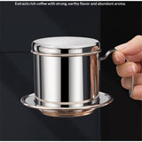 Coffee Maker Pot, Coffee Maker Dripper Filter Coffee Maker Stainless Steel Drip Pot Portable Press Cup Manual Infuser for Office Home Kitchen Camping(silver)