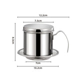 Coffee Maker Pot, Coffee Maker Dripper Filter Coffee Maker Stainless Steel Drip Pot Portable Press Cup Manual Infuser for Office Home Kitchen Camping(silver)