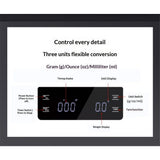 Coffee Scale with Timer 0.1g High Precision Pour Over Drip Espresso Scale with Back-Lit LCD Display (Black)