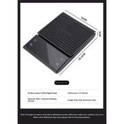 Coffee Scale with Timer 0.1g High Precision Pour Over Drip Espresso Scale with Back-Lit LCD Display (Black)
