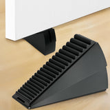 2pcs Heavy Duty Large Door Stoppers, Adjustable Spring Loaded Tall Doorstop Jammer Rubber Door Stopper Wedge with Storage Holder for Any Heavy Doors , Black In Australia - Darrahopens