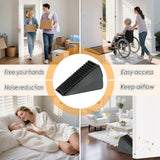 2pcs Heavy Duty Large Door Stoppers, Adjustable Spring Loaded Tall Doorstop Jammer Rubber Door Stopper Wedge with Storage Holder for Any Heavy Doors , Black In Australia - Darrahopens
