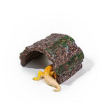 Reptile Hideout Box, Spider, Scorpion Reptile Hides and Caves Habitat Decor, Imitation Bark Resin Hidden Nest Tortoise Supplies-small