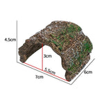 Reptile Hideout Box, Spider, Scorpion Reptile Hides and Caves Habitat Decor, Imitation Bark Resin Hidden Nest Tortoise Supplies-small