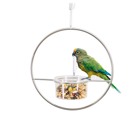 Outdoor hanging bird feeder - with transparent glass bowl bird feeder, suitable for birds, decorative wild bird feeder suitable for outdoor gardens, terraces, courtyards