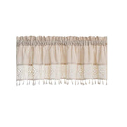 Linen Valances for Windows,Boho Tassel Kitchen Valances for Windows,Country Rustic Window Treatments Tier Curtain for Bathroom Bedroom Decors Farmhouse ,74*61cm In Australia - Darrahopens