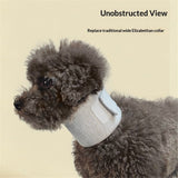 Cat Neck Brace  Collar for Pet After Surgery Recovery Adjustable Breathable Neck Cervical Cone for Small Medium Dogs Puppies Kittens （light gray L）