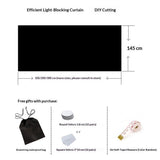 Blackout Curtains for Bedroom, 145*100cm No Drill Blinds for Windows, Portable DIY Blackout Blinds with Stickers for Baby Nursery, Bedroom and Travel