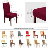 Waterproof Chair Covers for Dining Room Kitchen Chair Covers  Dining Chair , Removable, Washable  (dark red, 2 PCS)