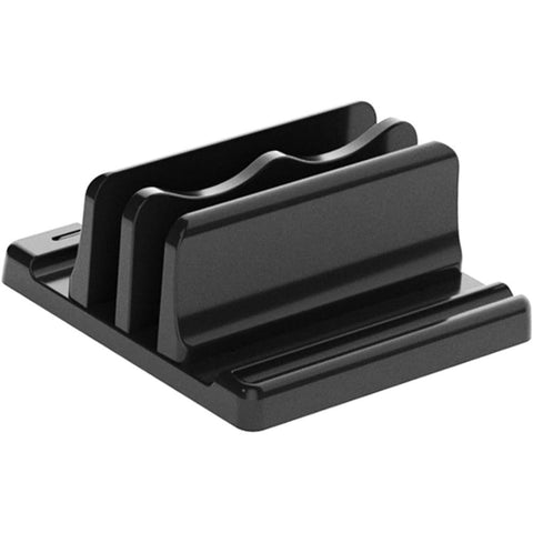Vertical Laptop Stand with Adjustable Book Rest Multifunctional Desk Organizer for Laptops Books Tablets Sleek Design with Stable Base for Home Office Use（double opening）