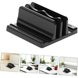 Vertical Laptop Stand with Adjustable Book Rest Multifunctional Desk Organizer for Laptops Books Tablets Sleek Design with Stable Base for Home Office Use（double opening）