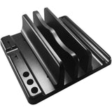 Vertical Laptop Stand with Adjustable Book Rest Multifunctional Desk Organizer for Laptops Books Tablets Sleek Design with Stable Base for Home Office Use（double opening）