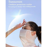 Cold Sensation Sunscreen Pure Silk Mask, Sun Shade UV Protection UPF50+ Breathable, Sweat Absorbent and Quick Drying, Reusable Mask for Running/Beach/Fitness/Party/Fishing/Riding/Hiking In Australia - Darrahopens
