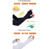 UPF50 Sunscreen and UV Protection Cool Sleeve Set,Summer sleeves  Black , unisex, Suitable for Outdoor Sports