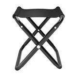 1PCS Outdoor Folding Stool Portable Fishing Chair Mini Small Train Pony Tie Camping Simple Hardware(Black） In Australia - Darrahopens