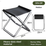 1PCS Outdoor Folding Stool Portable Fishing Chair Mini Small Train Pony Tie Camping Simple Hardware(Black） In Australia - Darrahopens