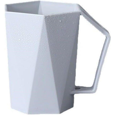 Home diamond shaped washbasin cup with handle for couples, stylish, simple, creative, fashionable plastic mouthwash cup, unique tooth cup In Australia - Darrahopens