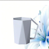 Home diamond shaped washbasin cup with handle for couples, stylish, simple, creative, fashionable plastic mouthwash cup, unique tooth cup In Australia - Darrahopens