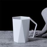 Home diamond shaped washbasin cup with handle for couples, stylish, simple, creative, fashionable plastic mouthwash cup, unique tooth cup In Australia - Darrahopens
