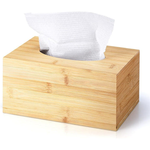 Tissue Box Holder, Modern, Minimalist, and Durable Wooden Bamboo Tissue Box with Sliding Bottom, Easy-Refill Premium-Quality Bamboo Tissue Box Cover, , Rectangular In Australia - Darrahopens