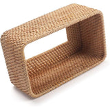 Rattan Tissue Box Cover Natural Woven Facial Napkin Holder Rectangular Universal for all types of rooms10 x 6x 4 Inch